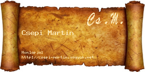 Csepi Martin névjegykártya