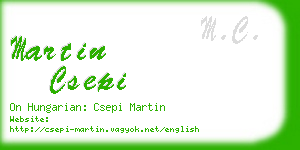 martin csepi business card